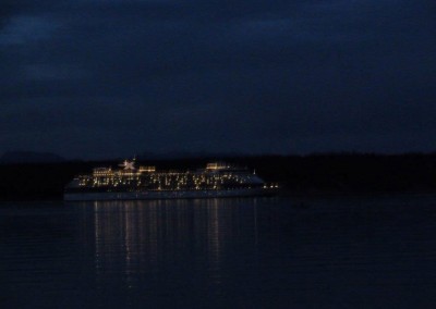 Cruise ship view at night