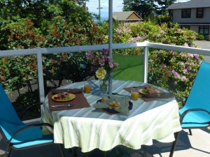 Eating on your sundeck